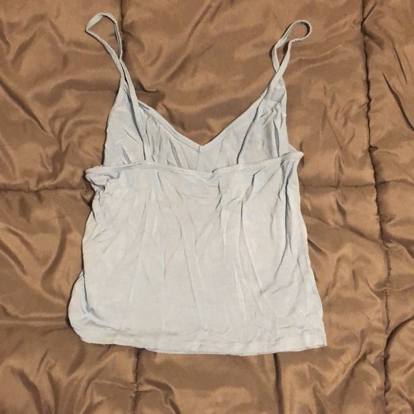 Blue Garage Crop Spaghetti Strap Tank Top - Picture 2 of 4